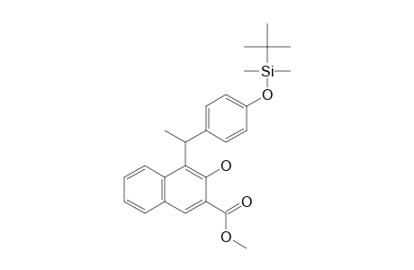 METHYL-4-(1-(4-TERT.-BUTYLDIMETHYLSILYLOXY)-PHENYL)-ETHYL-3-HYDROXY-2-NAPHTHOATE