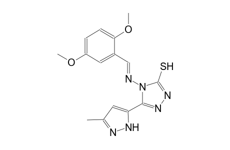 4-{[(E)-(2,5-dimethoxyphenyl)methylidene]amino}-5-(3-methyl-1H-pyrazol-5-yl)-4H-1,2,4-triazole-3-thiol