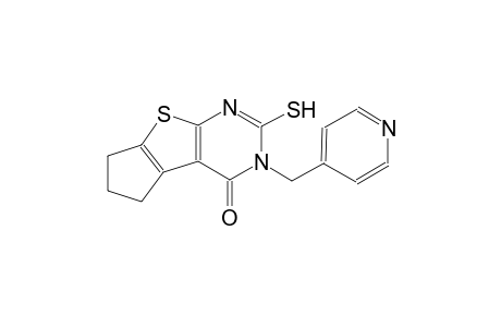 3-(4-pyridinylmethyl)-2-sulfanyl-3,5,6,7-tetrahydro-4H-cyclopenta[4,5]thieno[2,3-d]pyrimidin-4-one