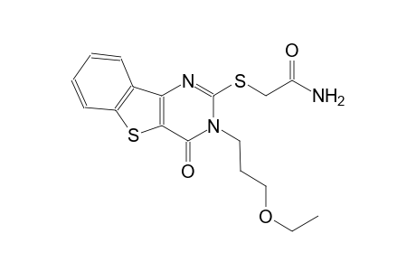 2-{[3-(3-ethoxypropyl)-4-oxo-3,4-dihydro[1]benzothieno[3,2-d]pyrimidin-2-yl]sulfanyl}acetamide