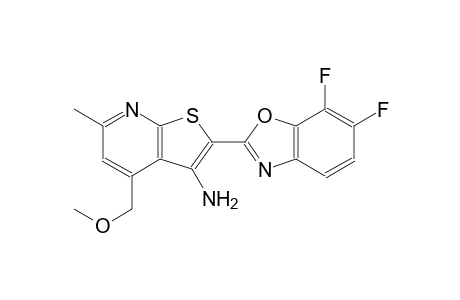 thieno[2,3-b]pyridin-3-amine, 2-(6,7-difluoro-2-benzoxazolyl)-4-(methoxymethyl)-6-methyl-