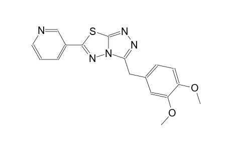 [1,2,4]triazolo[3,4-b][1,3,4]thiadiazole, 3-[(3,4-dimethoxyphenyl)methyl]-6-(3-pyridinyl)-
