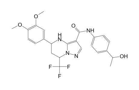 5-(3,4-dimethoxyphenyl)-N-[4-(1-hydroxyethyl)phenyl]-7-(trifluoromethyl)-4,5,6,7-tetrahydropyrazolo[1,5-a]pyrimidine-3-carboxamide