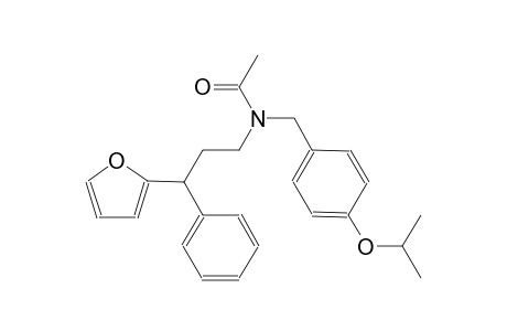 N-[3-(2-furyl)-3-phenylpropyl]-N-(4-isopropoxybenzyl)acetamide
