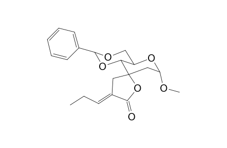 Methyl 4,6-O-Benzylidene-3-C-[(2E)-2-carboxy-2-pentenyl)-.alpha.,D-ribo-hexopyranoside-.gamma.-lactone