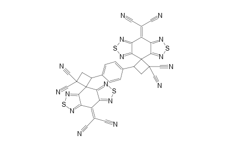 1,4-Bis{spiro[2,2,dicyano-4-phenylcyclobutane-1,1'-bis[1,2,5]thiadiazolodicyanocyclohexanemethane}benzene