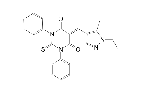 5-[(1-ethyl-5-methyl-1H-pyrazol-4-yl)methylene]-1,3-diphenyl-2-thioxodihydro-4,6(1H,5H)-pyrimidinedione