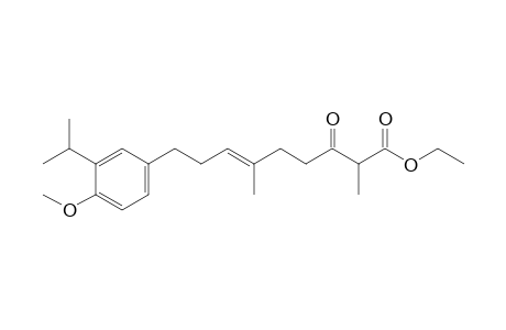 Ethyl (E)-9-[p-methoxy-3'-isopropylphenyl]-3-oxo-2,6-dimethylnon-6-enoate