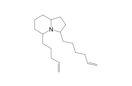 5-(4'-Penten-1'-yl)-3-(5"-hexen-1"-yl)-indolizidine