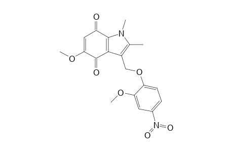 5-Methoxy-3-[(2-methoxy-4-nitro-phenoxy)methyl]-1,2-dimethyl-indole-4,7-quinone