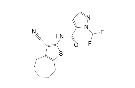 N-(3-cyano-5,6,7,8-tetrahydro-4H-cyclohepta[b]thien-2-yl)-1-(difluoromethyl)-1H-pyrazole-5-carboxamide