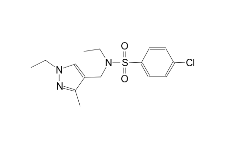 benzenesulfonamide, 4-chloro-N-ethyl-N-[(1-ethyl-3-methyl-1H-pyrazol-4-yl)methyl]-