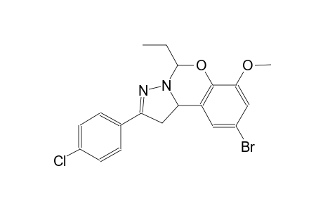 9-bromo-2-(4-chlorophenyl)-5-ethyl-1,10b-dihydropyrazolo[1,5-c][1,3]benzoxazin-7-yl methyl ether