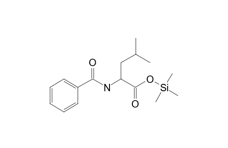 N-Benzoylleucine, tms derivative