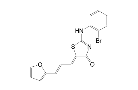 (5Z)-2-(2-bromoanilino)-5-[(2E)-3-(2-furyl)-2-propenylidene]-1,3-thiazol-4(5H)-one