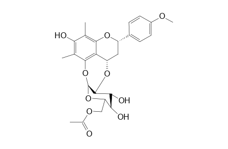 (2S,4S)-6,8-Dimethyl-7-hydroxy-4'-methoxy-4,2"-oxidoflavan-5-O-.beta.-D-6-(acetoxy)glucopyranoside