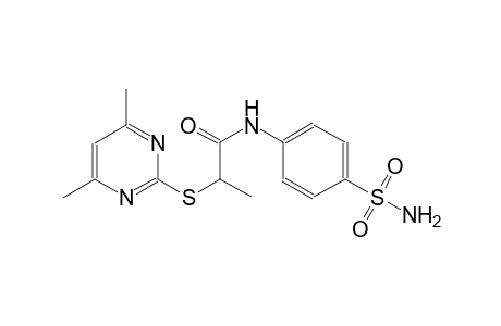 N-[4-(aminosulfonyl)phenyl]-2-[(4,6-dimethyl-2-pyrimidinyl)sulfanyl]propanamide