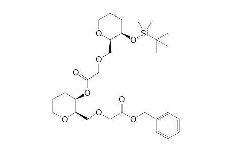 (phenylmethyl) 2-[[(2R,3R)-3-[2-[[(2R,3R)-3-[tert-butyl(dimethyl)silyl]oxyoxan-2-yl]methoxy]ethanoyloxy]oxan-2-yl]methoxy]ethanoate