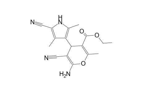 6-Amino-5-cyano-4-(5-cyano-2,4-dimethyl-1H-pyrrol-3-yl)-2-methyl-4H-pyran-3-carboxylic acid ethyl ester