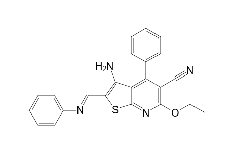 3-Amino-5-cyano-6-ethoxy-4-phenyl-2-[(N-phenylimino)methyl]thieno[2,3-b]pyridine