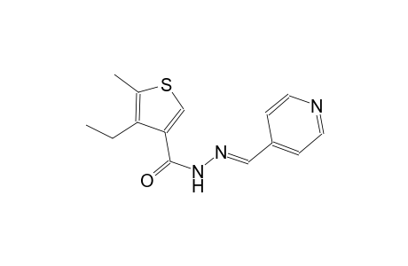 4-ethyl-5-methyl-N'-[(E)-4-pyridinylmethylidene]-3-thiophenecarbohydrazide