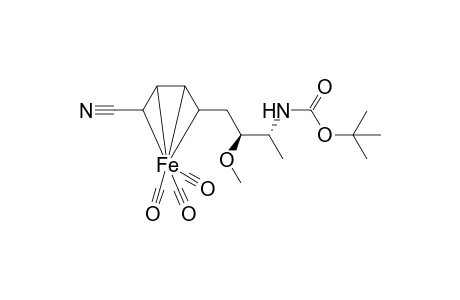 (2S,5R,7S,8R,2E,4E)-Tricarbonyl-{.eta(4).-(2->5)-8-[(t-butoxycarbonyl)amino]-7-methoxynona-2,4-diene-1-nitrile]-iron