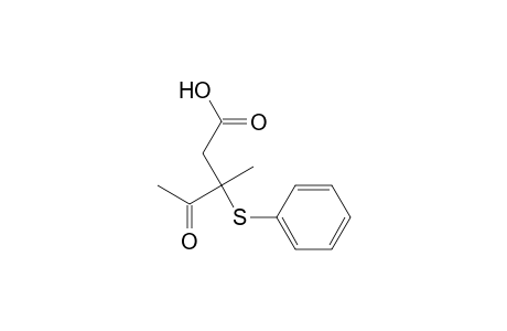 3-Methyl-4-oxo-3-(phenylthio)pentanoic acid