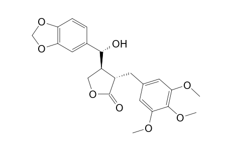 (3S,4S)-4-[(R)-1-(1,3-Benzodioxol-5-yl)-1-hydroxymethyl]-3-(3,4,5-trimethoxybenzyl)tetrahydro-2-furanone
