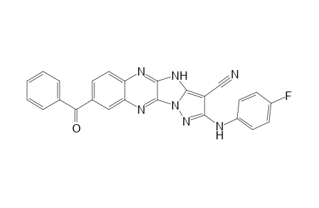 1-Cyano-2-(p-fluorophenylamino)-7-benzoylpyrazolo[1',5':1,2]imidazolo[4,5-b]quinoxaline