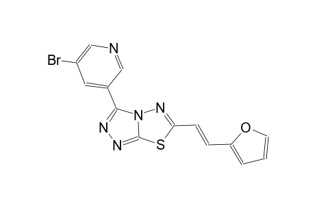 [1,2,4]triazolo[3,4-b][1,3,4]thiadiazole, 3-(5-bromo-3-pyridinyl)-6-[(E)-2-(2-furanyl)ethenyl]-