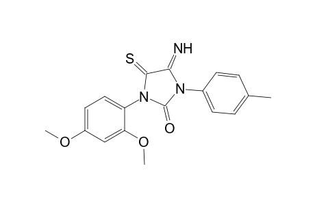 1-(2,4-Dimethoxyphenyl)-4-imino-5-thioxo-3-ptolylimidazolidin-2-one