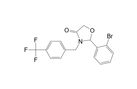 2-(2-Bromophenyl)-3-[4-(trifluoromethyl)benzyl]-1,3-oxazolidin-4-one