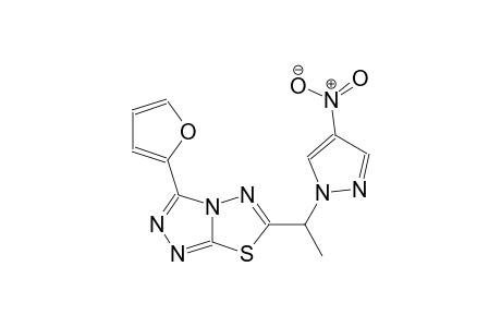 3-(2-furyl)-6-[1-(4-nitro-1H-pyrazol-1-yl)ethyl][1,2,4]triazolo[3,4-b][1,3,4]thiadiazole