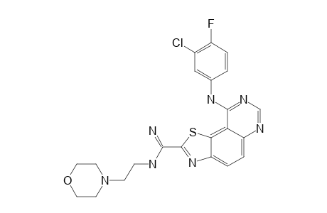 9-(3-CHLORO-4-FLUOROPHENYLAMINO)-N-(2-MORPHOLINOETHYL)-THIAZOLO-[5,4-F]-QUINAZOLINE-2-CARBOXIMIDAMIDE