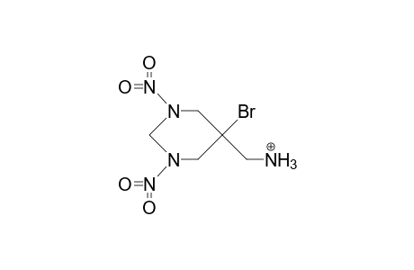 5-Bromo-1,3-dinitro-5-(ammonium-methyl)-1,3-diaza-cyclohexane cation