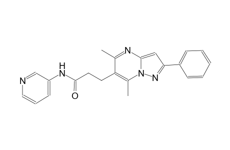 pyrazolo[1,5-a]pyrimidine-6-propanamide, 5,7-dimethyl-2-phenyl-N-(3-pyridinyl)-