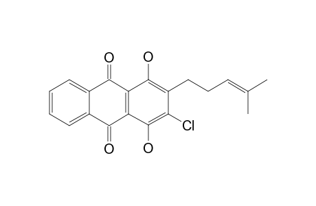 ANTHRASESAMONE-C;2-CHLORO-1,4-DIHYDROXY-3-(4-METHYLPENT-3-ENYL)-ANTHRAQUINONE