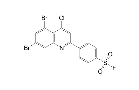 p-(4-chloro-5,7-dibromo-2-quinolyl)benzenesulfonyl fluoride