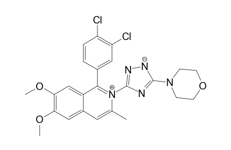 1-(3,4-dichlorophenyl)-6,7-dimethoxy-3-methyl-2-(5-morpholin-4-yl-1,2-diaza-4-azanidacyclopenta-2,5-dien-3-yl)isoquinolin-2-ium