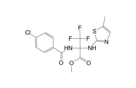 2-[[(4-chlorophenyl)-oxomethyl]amino]-3,3,3-trifluoro-2-[(5-methyl-2-thiazolyl)amino]propanoic acid methyl ester