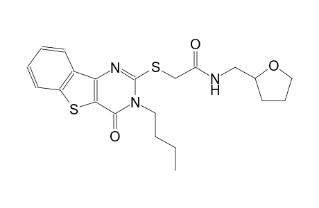 2-[(3-butyl-4-oxo-3,4-dihydro[1]benzothieno[3,2-d]pyrimidin-2-yl)sulfanyl]-N-(tetrahydro-2-furanylmethyl)acetamide