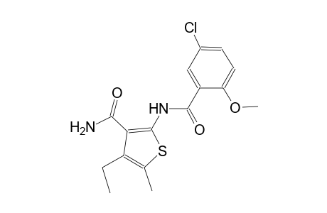 2-[(5-chloro-2-methoxybenzoyl)amino]-4-ethyl-5-methyl-3-thiophenecarboxamide