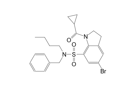 1H-indole-7-sulfonamide, 5-bromo-N-butyl-1-(cyclopropylcarbonyl)-2,3-dihydro-N-(phenylmethyl)-