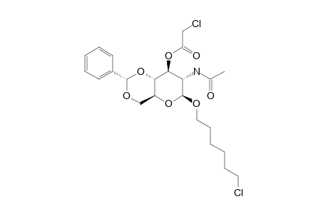 6-CHLOROHEXYL-2-ACETAMIDO-4,6-O-BENZYLIDENE-3-O-CHLOROACETYL-2-DEOXY-BETA-D-GLUCOPYRANOSIDE