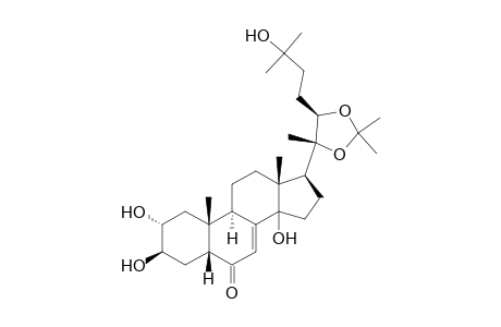 Cholest-7-en-6-one, 2,3,14,25-tetrahydroxy-20,22-[(1-methylethylidene)bis(oxy)]-, (2.alpha.,3.beta.,5.beta.,22R)-