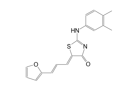 (5Z)-2-(3,4-dimethylanilino)-5-[(2E)-3-(2-furyl)-2-propenylidene]-1,3-thiazol-4(5H)-one