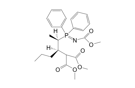 (2R*,1'R*)-Dimethyl 2-[1-[1-diphenyl[(N-methoxycarbonyl)phosphoranyl]ethyl]butyl]propanedioate