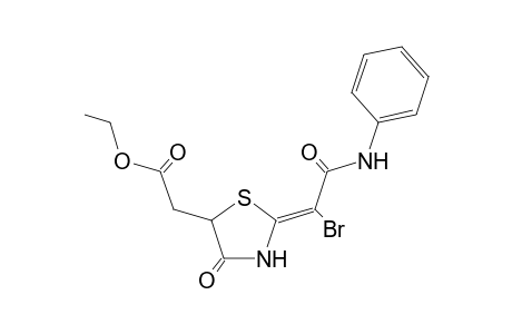 (E)-(5-Ethoxycarbonylmethyl-4-oxothiazolidin-2-ylidene)-N-phenyl-2-bromoethanamide