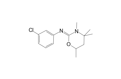 N-(3-Chlorophenyl)-N-[(2E)-3,4,4,6-tetramethyl-1,3-oxazinan-2-ylidene]amine
