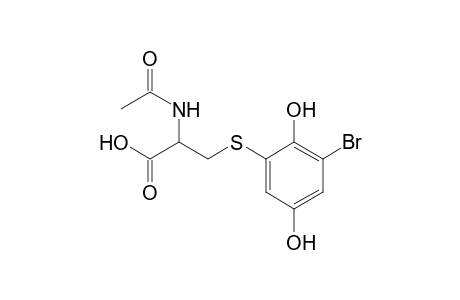 2-Acetamido-3-[(3-bromo-2,5-dihydroxyphenyl)thio]-propanoic acid (S-(3-bromo-2,5-dihydroxyphenyl)-mercapturic acid